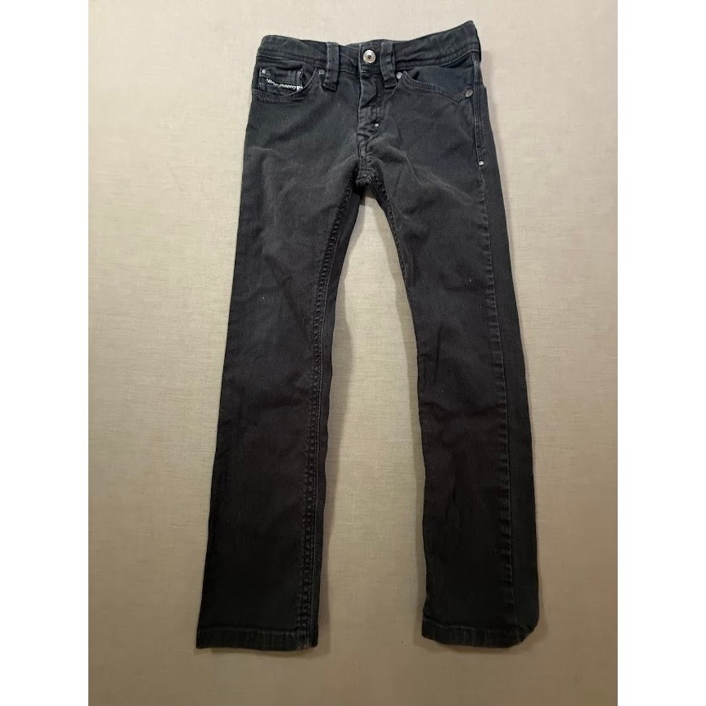Diesel Thanaz Boys Denim Jeans Black Boys 6 Straight Leg Casual‎ Pants 22x21.